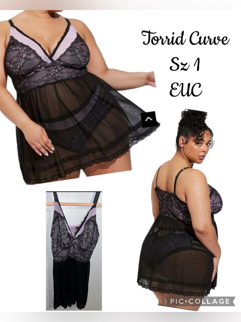 Torrid Curve Babydoll Chemise. Sz 1